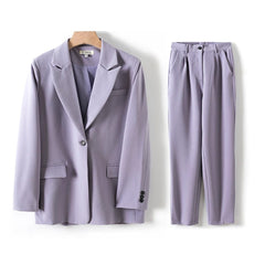 GCAROL Women Blazer And Guard Pants Sets Two Pieces OL Single Breasted Jacket Formal Suit Pleated Trousers Spring Autumn Winter