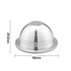 ICafilas Stainless Steel Reusable Vertuo Coffee Capsule (G1) For Nespresso Vertuoline Coffee Machine - Wowza