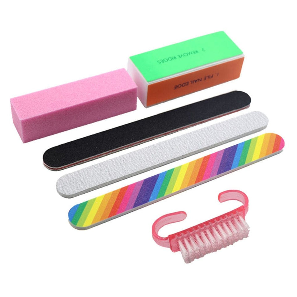 Buffing Sanding Files Block Pedicure Manicure Care Nail Art Buffer Polish White Nail File Nail Art Tips Manicure Pedicure