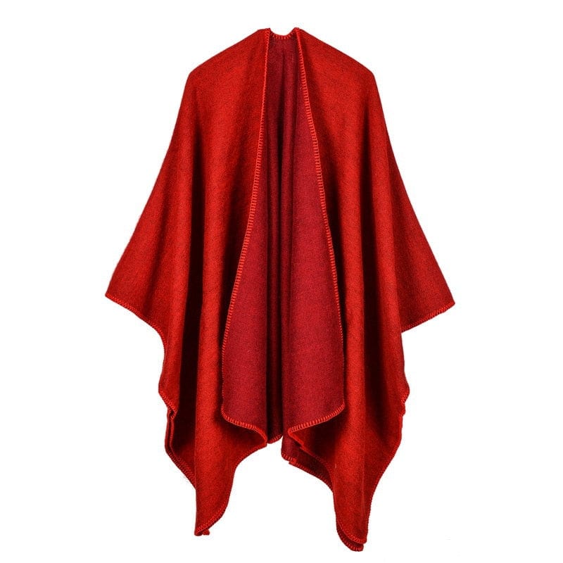 Luxury Brand Ponchos Coat 2022 Cashmere Scarves Women Winter Warm Shawls and Wraps Pashmina Thick Capes Blanket Femme Scarf