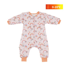 HappyFlute Baby 100% Cotton Sleeping Bag Long Sleeve Winter Cartoon Split Leg Baby Cloth Fit 0~6 Year Baby