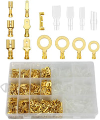 Wire Connector Male Female Box Insulated Cable Macho Connector 2.8/6.3mm Electrical Crimp Terminals Spade Connectors Assorted Kit