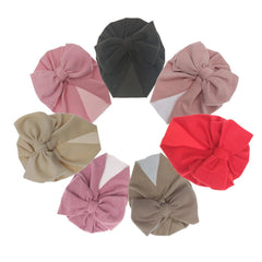 Cotton Baby Hat Newborn Baby Infant Baby Cap Newborn Baby Beanie Top Bow Knot Newborn Photography Props Baby Turban