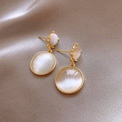 Korea New Fashion Gold Silver Color Cross Crystal Stud Earrings for Women Elegant Cute Pearl Earrings Brincos Jewelry