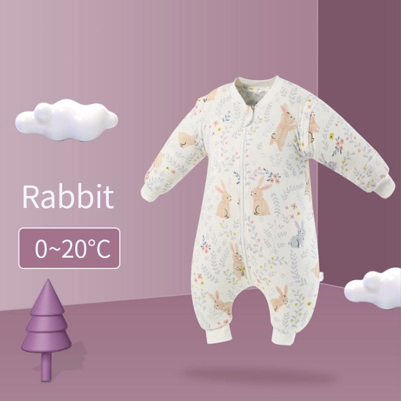 HappyFlute Baby 100% Cotton Sleeping Bag Long Sleeve Winter Cartoon Split Leg Baby Cloth Fit 0~6 Year Baby