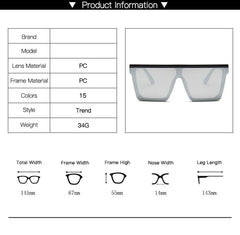 2025 Vintage Male Flat Top Sunglasses Men Brand Black Square Shades UV400 Gradient Sun Glasses For Women Cool One Piece Designer
