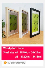 Wooden Photo Frame For Wall Hanging 10X15 15X20 20X25cm A4 Wood Picture Frame Stand For Pictures