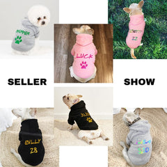 Custom Dog Cat Hoodie Clothes French Bulldog Puppy Dog Coat Sweatshirt Cotton Winter Dog Cat Clothing Shirt Chihuahua Yorkshire - Wowza