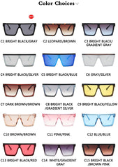 2025 Vintage Male Flat Top Sunglasses Men Brand Black Square Shades UV400 Gradient Sun Glasses For Women Cool One Piece Designer