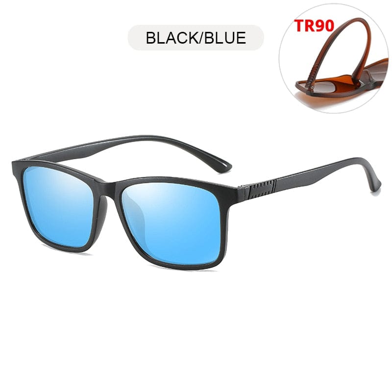 FUQIAN Light Weight TR90 Men Sun Glasses Classic Square Polarized Sunglasses For Male High Quality Driving Eyewear UV400