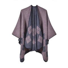 Luxury Brand Ponchos Coat 2022 Cashmere Scarves Women Winter Warm Shawls and Wraps Pashmina Thick Capes Blanket Femme Scarf