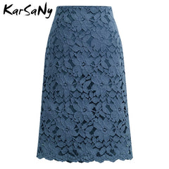 Women A-line Skirt Lace Elegant Office Skirts Womens Black Pencil Velvet Skirt For Women Warm Skirts Knee-length High Waist 2021