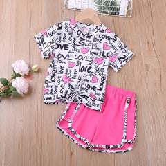 Clothes For Girls Summer Toddler Girls Clothes 2Pcs Outfits Kids Clothing For Girls Tracksuit Suit For Girls Children Clothing