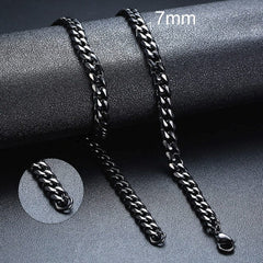 Vnox Cuban Chain Necklace for Men Women, Basic Punk Stainless Steel Curb Link Chain Chokers,Vintage Gold Color Solid Metal Colla