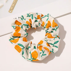 Korean Women Scrunchie Hearwear Girls Hair Tie Lady Scrunchies Ponytail Hair Female Holder Rope Pineapple Print Hair Accessories