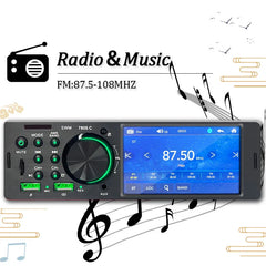 Car Radio Audio 1 din 4.1” Touch Screen Bluetooth Stereo Mp3/Mp5 Player FM Receiver With Colorful Lights Remote Control