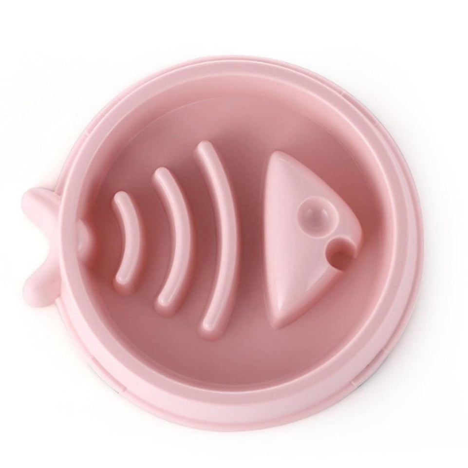 Pet Slow Eating Feeder Fish Bone Shape Dog Bowl Dog Feeding Food Bowls Bloat Stop Healthy Interactive Puppy Food Plate Dishes