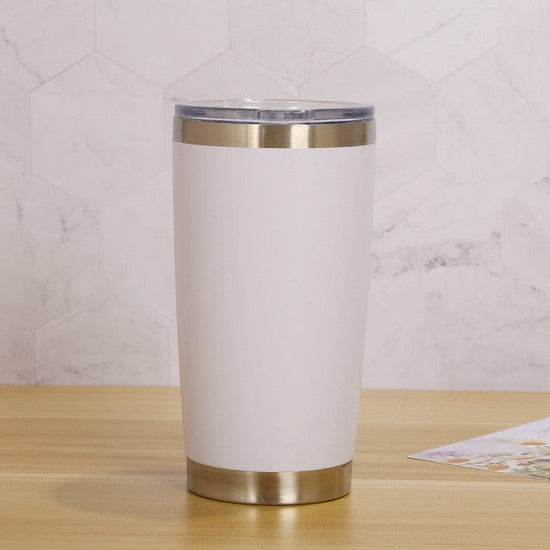 20oz Thermal Beer Mug Cups Stainless Steel Coffee Thermos Water Bottle Vacuum Insulated Leakproof With Lids Tumbler - Wowza