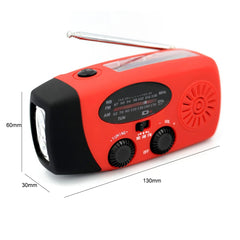 Solar Radio FM AM WB NOAA Weather Radio 2000mAh USB Charging Emergency LED Flashlight Power Ban