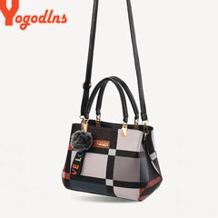 Luxury Handbag Women Stitching Wild Messenger Bags Designer Brand Plaid Shoulder Bag Female Ladies Totes