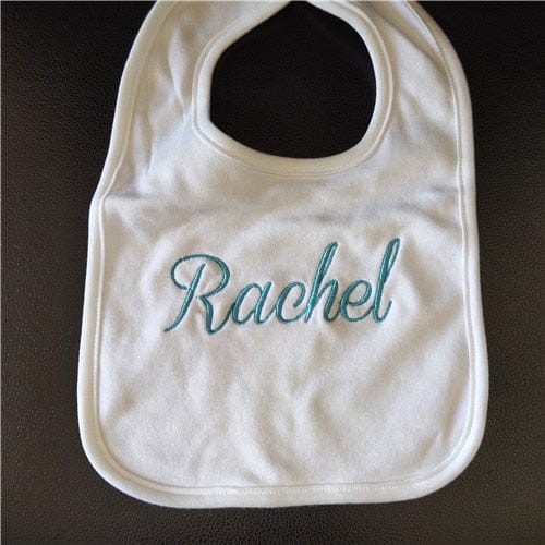 Name Personalised Baby bib 100% cotton White Plain Newborn Baby Saliva Funny Birthday Gift For Baby Anniversary shower gift