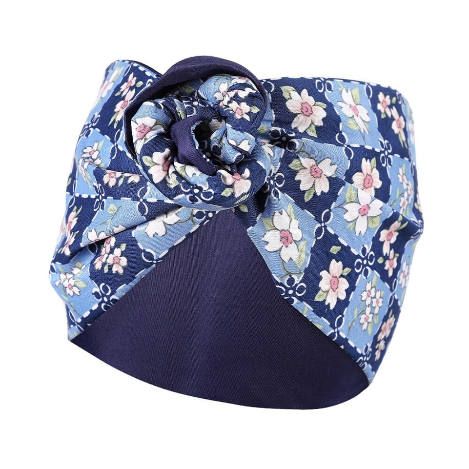 MOLANS New Floral Printing Elastic Bandana Wire Headband Knotted Fashion Tie Scarf Hairband Headdress for Women Hair Accessories