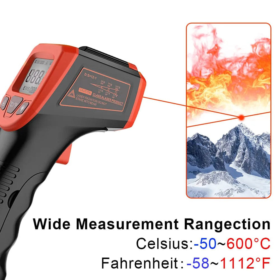 Digital LCD Industrial Electronic Thermometer NonContact Infrared Thermometer Laser Temperature Meter Gun Laser Point