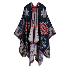 Luxury Brand Ponchos Coat 2022 Cashmere Scarves Women Winter Warm Shawls and Wraps Pashmina Thick Capes Blanket Femme Scarf