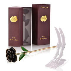 Gifts for Women 24k Gold Dipped Rose with Stand Eternal Flowers Forever Love In Box Girlfriend Wedding Valentine Gift for Her