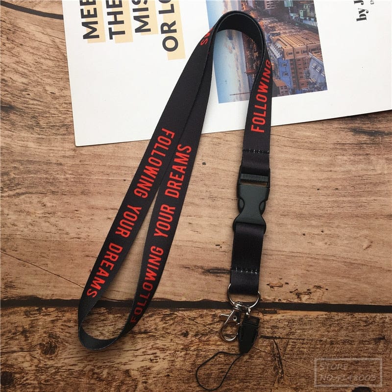 2 in 1 mobile phone lanyard key ring sling badge neckband Keychain anti-lost Badges ID Cell Phone Rope Neck Straps