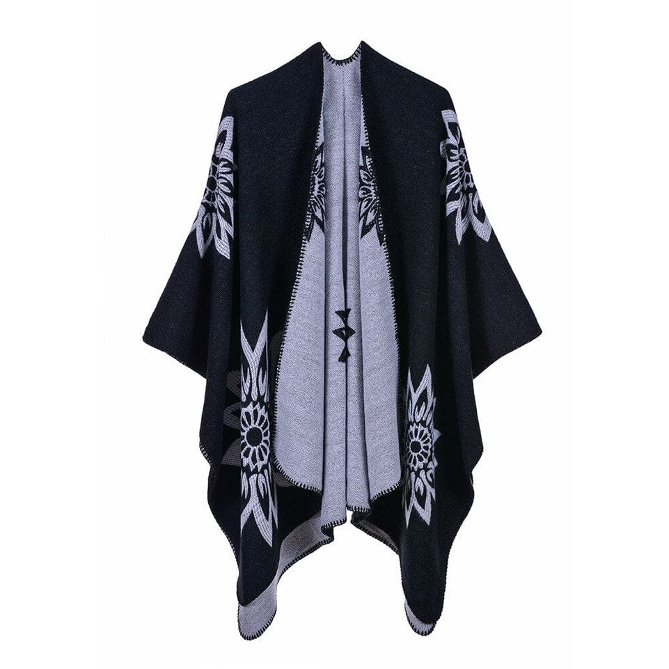 Luxury Brand Ponchos Coat 2022 Cashmere Scarves Women Winter Warm Shawls and Wraps Pashmina Thick Capes Blanket Femme Scarf