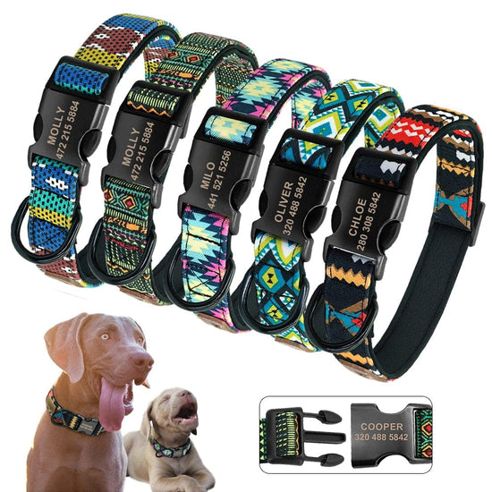 Personalized Dog Collar Leash Custom Puppy Pet Collar Pitbull Collars Pet Product Small Dog Collar for Small Medium Large Dog - Wowza