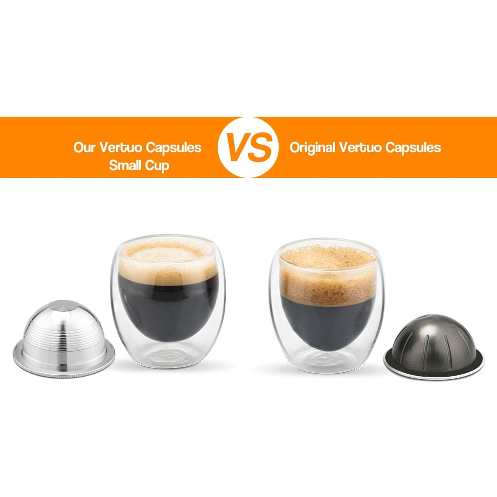 ICafilas Stainless Steel Reusable Vertuo Coffee Capsule (G1) For Nespresso Vertuoline Coffee Machine - Wowza