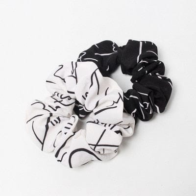 2pcs/lot Stripes And Dots Elastic Scrunchies New Hot Ponytail Holder Hairband Hair Rope Tie Fashion Stipe For Women Girls