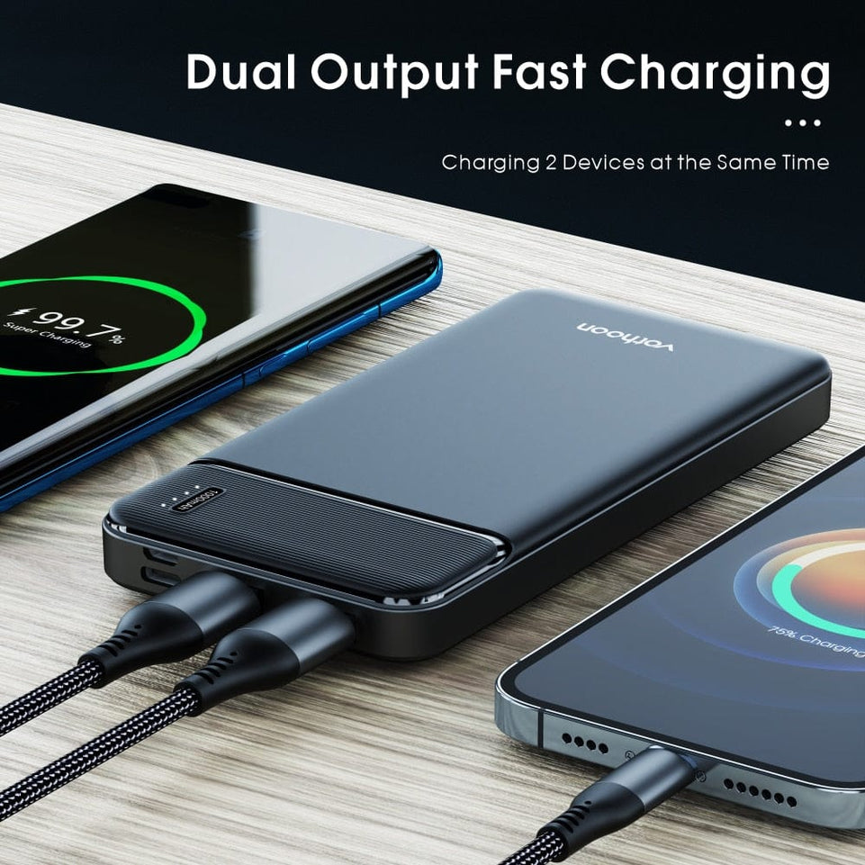 Power Bank 10000mAh 2 USB Portable Charging PowerBank External Battery Portable Powerbank For iPhone 12 Samsung Xiaomi