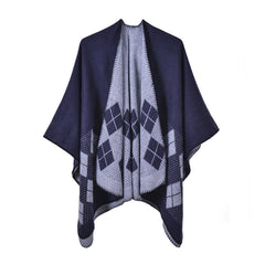 Luxury Brand Ponchos Coat 2022 Cashmere Scarves Women Winter Warm Shawls and Wraps Pashmina Thick Capes Blanket Femme Scarf