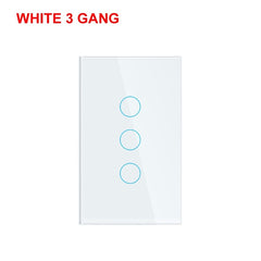 Smart Wifi Touch Light Switch No Neutral Wire Required Smart Home. 1/2/3 Gang Light Switch 220V Support Alexa Tuya App 433RF Remote