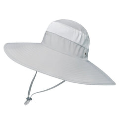 K114Panama Men's Hat Big Brim Bucket Hat Fashionable Outdoor Climbing Fishing Hat Sunscreen Mesh Breathable Cap Summer