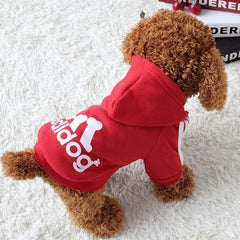 Adidog Clothes, Pet Dog Clothes for Small Medium Dogs, Cotton Hooded Sweatshirt, 2021 Hot Selling Warm Two-Legged Pet Jacket - Wowza