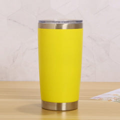 20oz Thermal Beer Mug Cups Stainless Steel Coffee Thermos Water Bottle Vacuum Insulated Leakproof With Lids Tumbler - Wowza