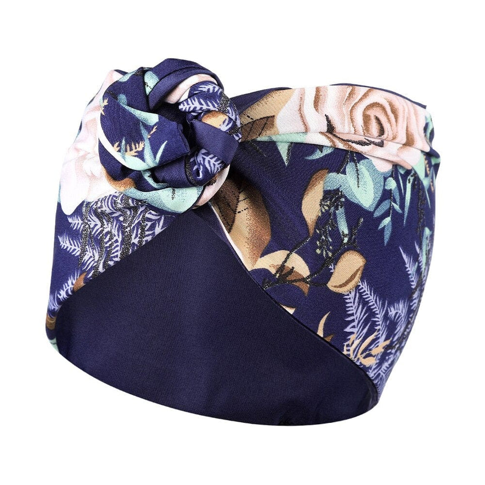 MOLANS New Floral Printing Elastic Bandana Wire Headband Knotted Fashion Tie Scarf Hairband Headdress for Women Hair Accessories