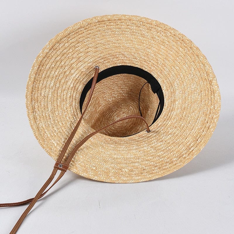New Belt Strap Straw Sun Hat For Women Fashion Vacation Beach UV Hats WideBrim Panama Hats Outdoor