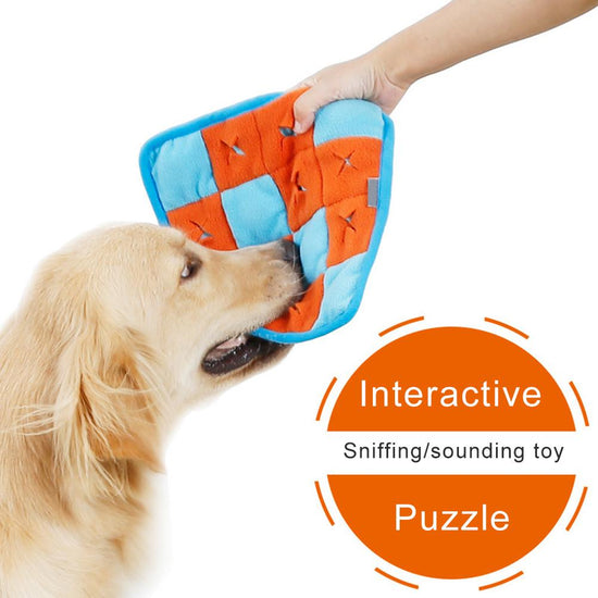 Pet Dog Snuffle Mat Pet Sniffing Training Blanket Detachable Fleece Pads Dog Mat Relieve Stress Nosework Puzzle Toy Pet Nose Pad - Wowza