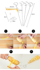 Potato BBQ Skewers For Camping Chips Maker potato slicer Potato Spiral Cutter Barbecue Tools Kitchen Accessories