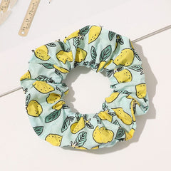 Korean Women Scrunchie Hearwear Girls Hair Tie Lady Scrunchies Ponytail Hair Female Holder Rope Pineapple Print Hair Accessories