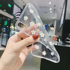 Clear Cartoon Colorful Flower Phone Case For iPhone 13 12 11 14Pro Max X XR XS Max 12 Mini 6 6s 7 8 Plus SE 2020 Cute Soft Shell