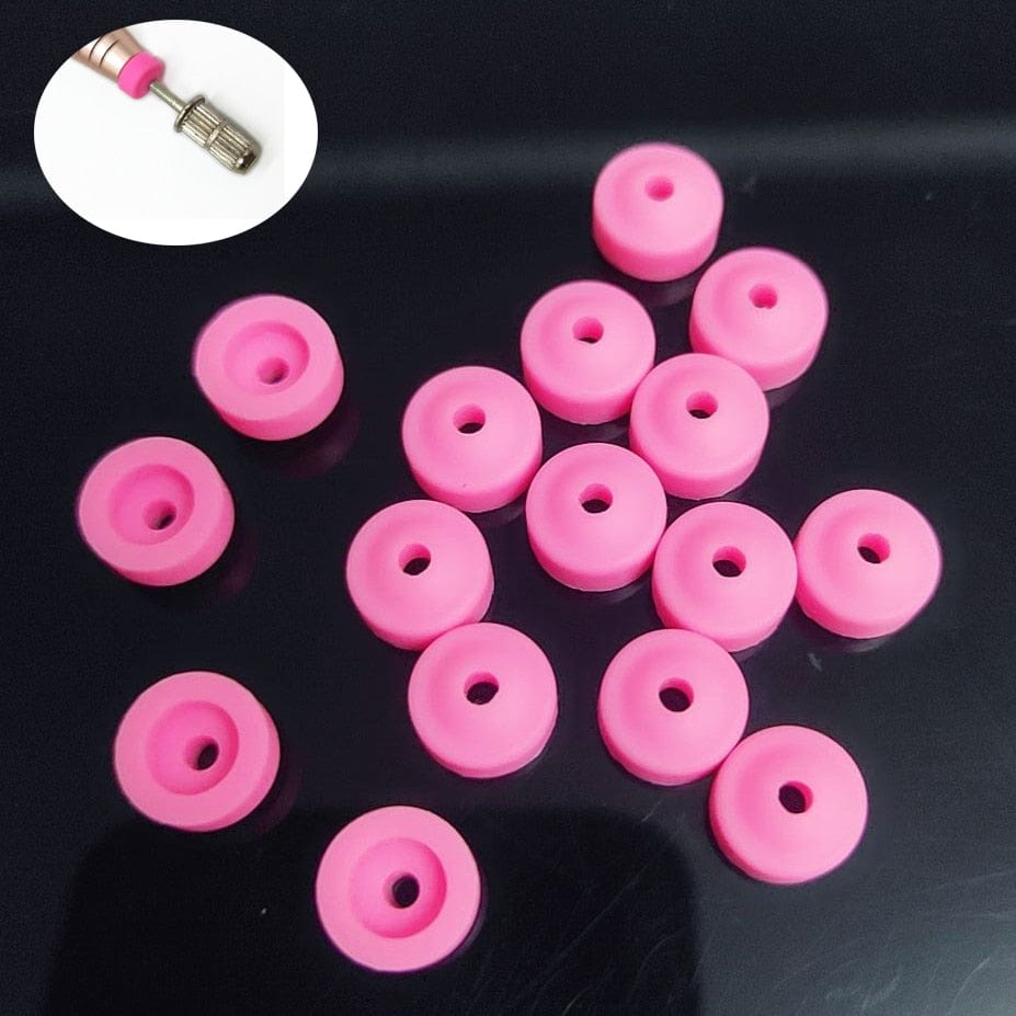 5/10/20/50pcs Nail Drill Plastic Protection Pink Caps Used on 3/32" Nail Drill Bits Electric Accessories Nail Tools Prevent Dust