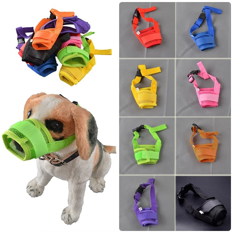 Adjustable Anti Barking Pet Dog Muzzle For Small Large Dogs Mask Muzzles Stop Biting Barking Nylon Straps Pet Dog Accessories - Wowza