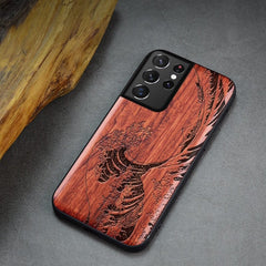 For Samsung Galaxy S21 Ultra Case Boogic Original Wood funda S21 S21+ Wood Cover Phone Case For Samsung S21 Ultra