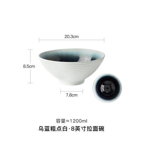 Japanese Ramen Bowl Ceramic Bowl Household Salad Bowl Creative Specialty Restaurant Tableware - Wowza